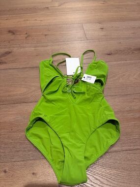 Christopher Esber Lime Green One-Piece Swimsuit